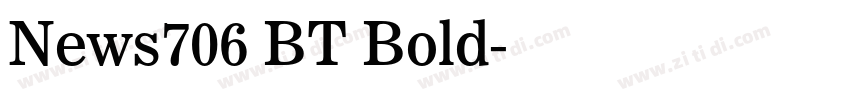 News706 BT Bold字体转换